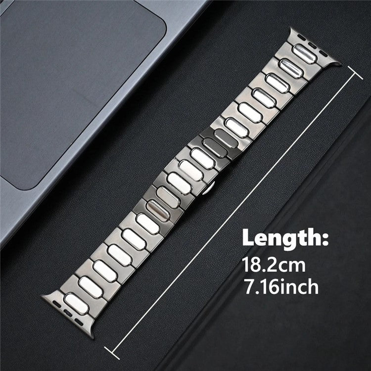 For Apple Watch 10 46mm / Ultra 2 / Ultra 49mm / 9 8 7 45mm / SE (2023) SE (2022) SE 6 5 4 44mm / 3 2 1 42mm Titanium Alloy Wristband - Titanium