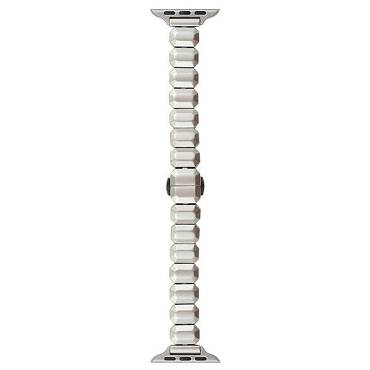 For Apple Watch Series 10 42mm / 9 8 7 41mm / SE (2023) SE (2022) SE 6 5 4 40mm / 3 2 1 38mm Watch Strap Zinc Alloy Band - Starlight