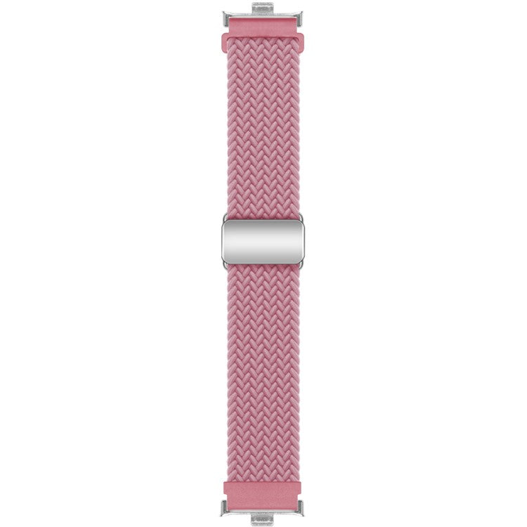 For Xiaomi Smart Band 8 Pro / Redmi Watch 4 Loop Strap Magnetic Buckle Woven Watch Band - Pink
