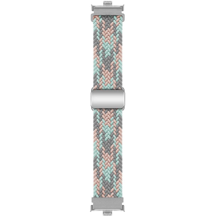 For Xiaomi Smart Band 8 Pro / Redmi Watch 4 Loop Strap Magnetic Buckle Woven Watch Band - Coral