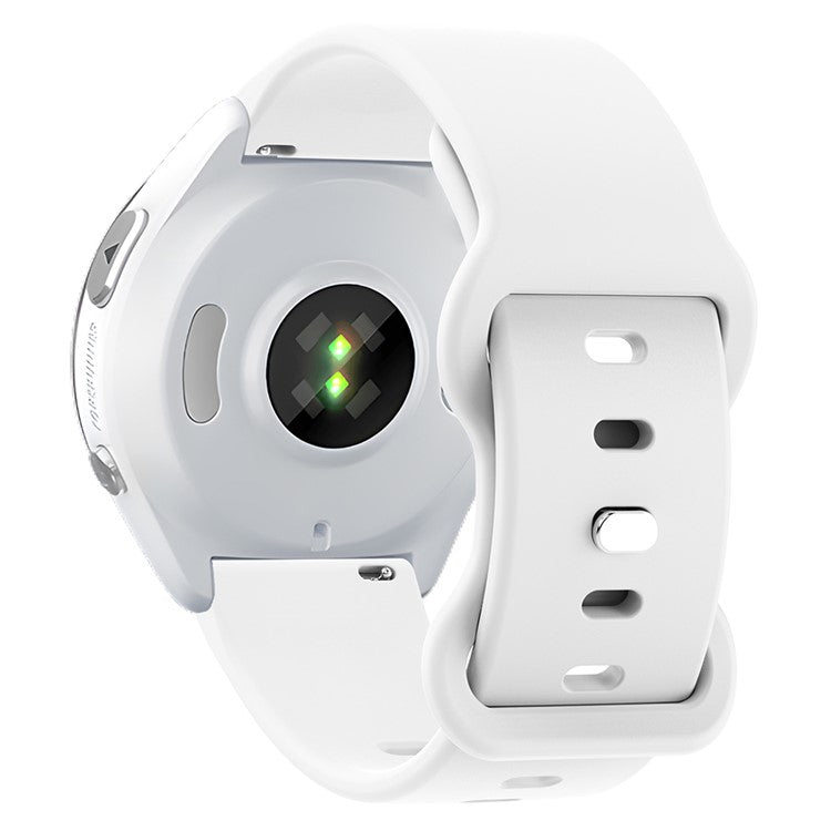 For Huawei Watch GT 3 42mm / GT 3 Pro 43mm Universal 20mm Silicone Watch Strap Butterfly Shape Buckle Band - White