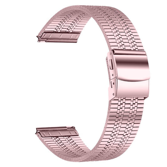 For Garmin Vivomove 3 / GarminMove 3 Stainless Steel 20mm Watch Strap Replacement Wrist Band - Rose Pink