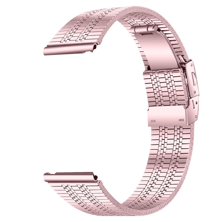 For Garmin Vivomove 3 / GarminMove 3 Stainless Steel 20mm Watch Strap Replacement Wrist Band - Rose Pink