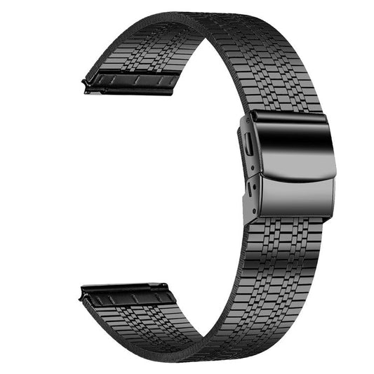 For Garmin Vivomove 3 / GarminMove 3 Stainless Steel 20mm Watch Strap Replacement Wrist Band - Black