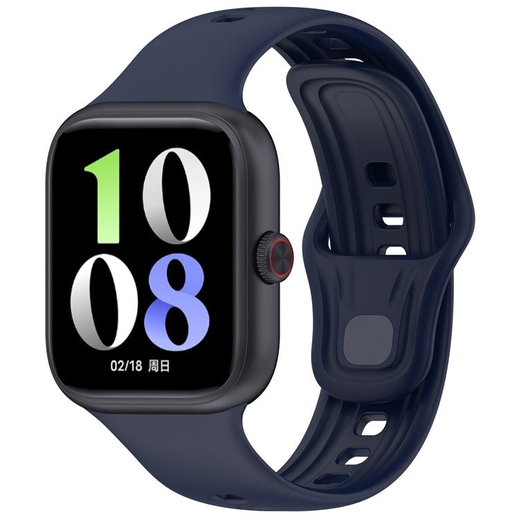 For vivo Watch GT Watch Band Soft Silicone Wrist Strap Adjustable Buckle - Dark Blue