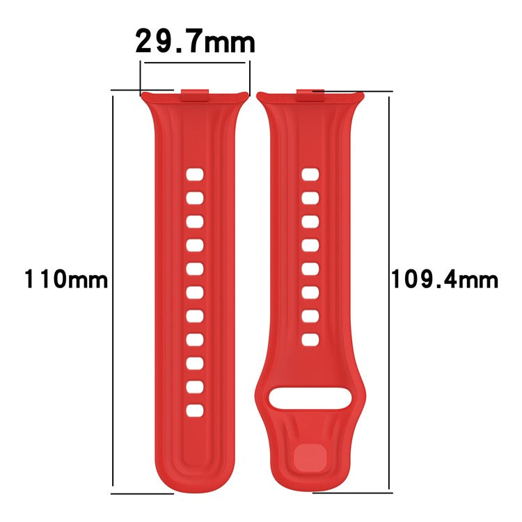 For vivo Watch GT Watch Band Soft Silicone Wrist Strap Adjustable Buckle - Dark Blue