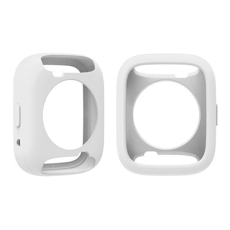 For Xiaomi Redmi Watch 3 Active Silicone Strap Replacement Wrist Band with Watch Case - White