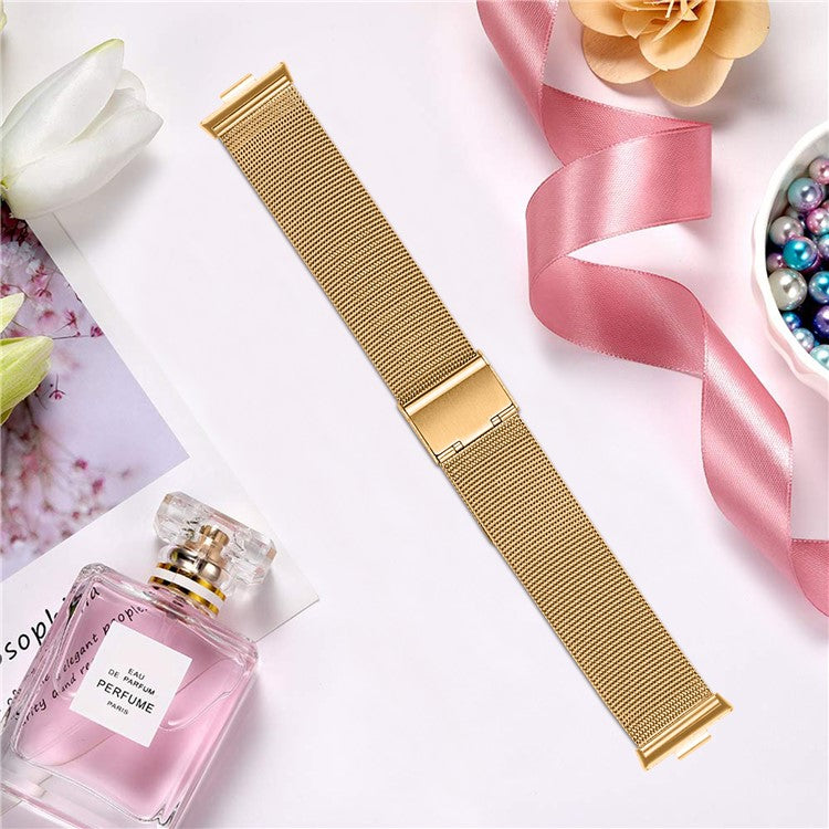 For Huawei Watch Fit 3 Milanese Mesh Band 316L Stainless Steel Watch Strap - Gold