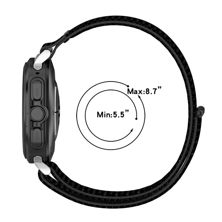 For Samsung Galaxy Watch Ultra 47mm Nylon Watch Strap Adjustable Wrist Band Replacement - Midnight Blue
