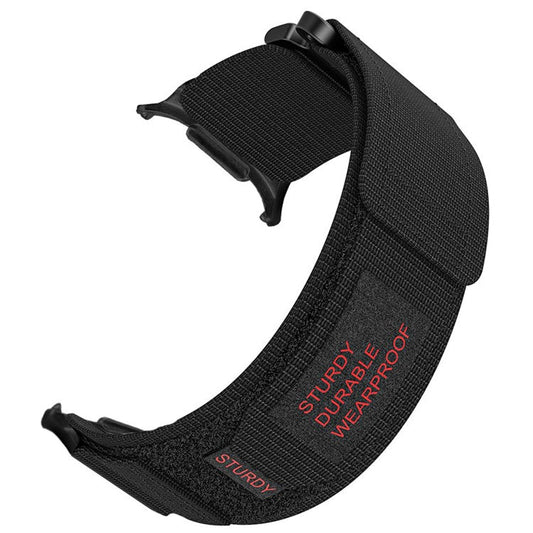 For Samsung Galaxy Watch Ultra 47mm Wrist Strap Magic Tape Nylon Watch Band - Black