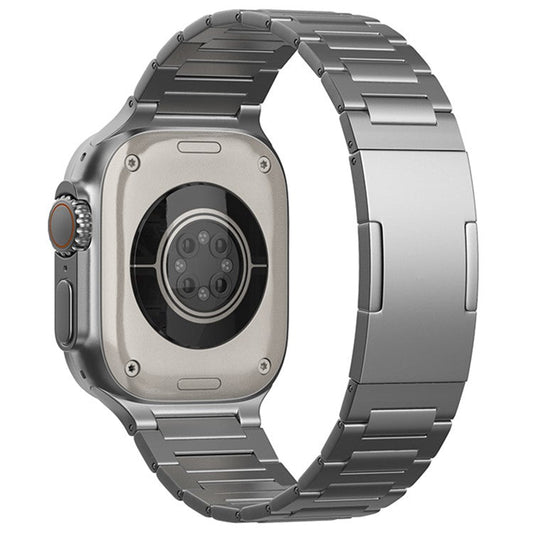 For Apple Watch Series 10 42mm / 9 8 7 41mm / SE (2023) SE (2022) SE 6 5 4 40mm / 3 2 1 38mm Titanium Alloy Band Replacement Watch Strap - Grey