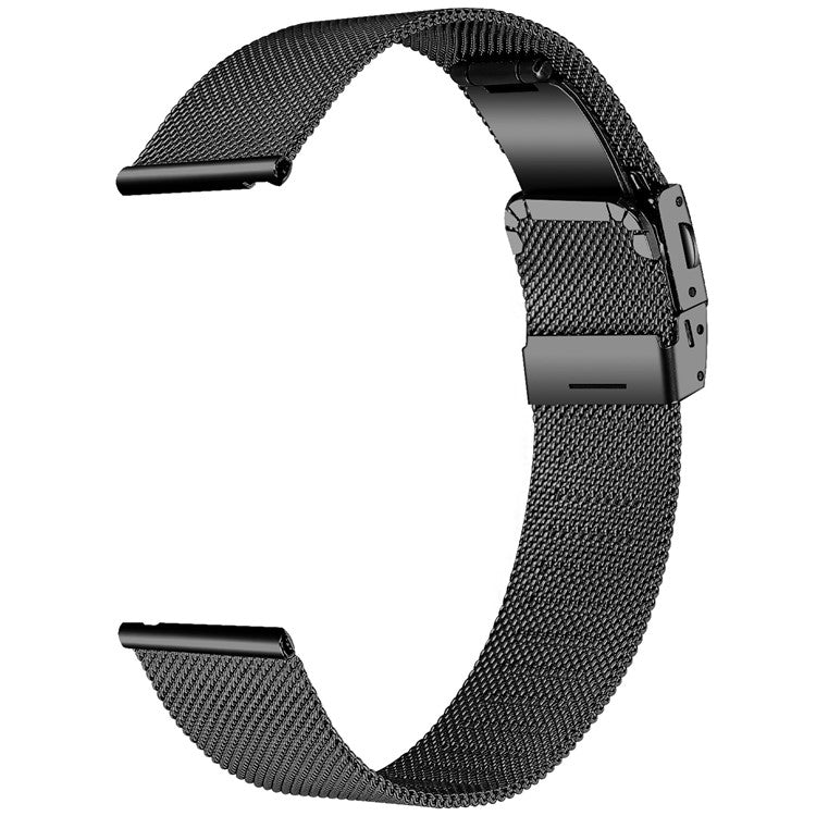 For Samsung Galaxy Watch FE 40mm Milanese Strap Stainless Steel Watch Band Adjustable Length - Black