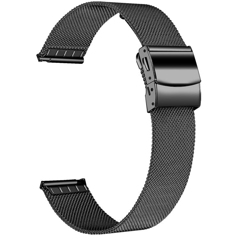 For Samsung Galaxy Watch FE 40mm Milanese Strap Stainless Steel Watch Band Adjustable Length - Black