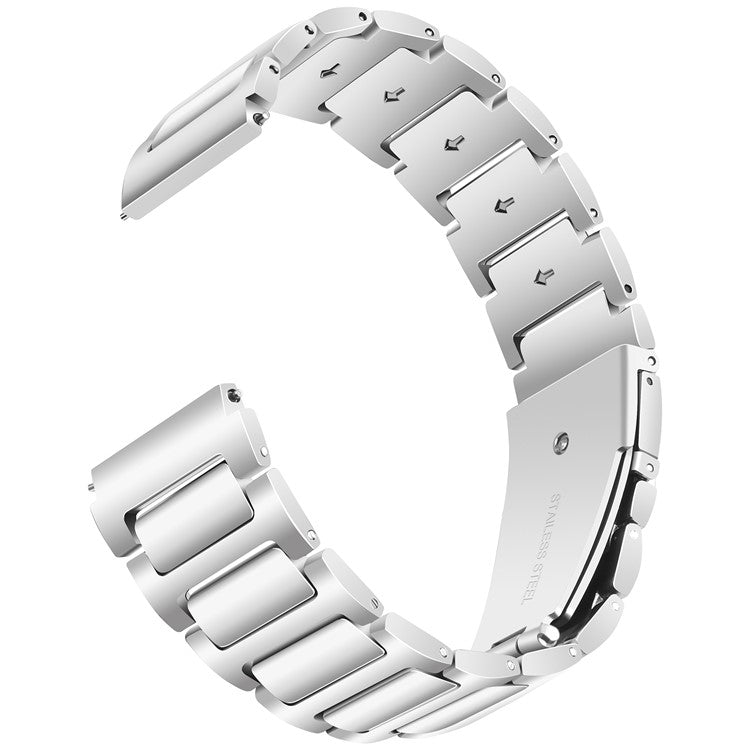 For Huawei Watch 4 / 4 Pro / GT 4 46mm Replacement Watch Strap 22mm Zinc Alloy Wrist Band - Silver