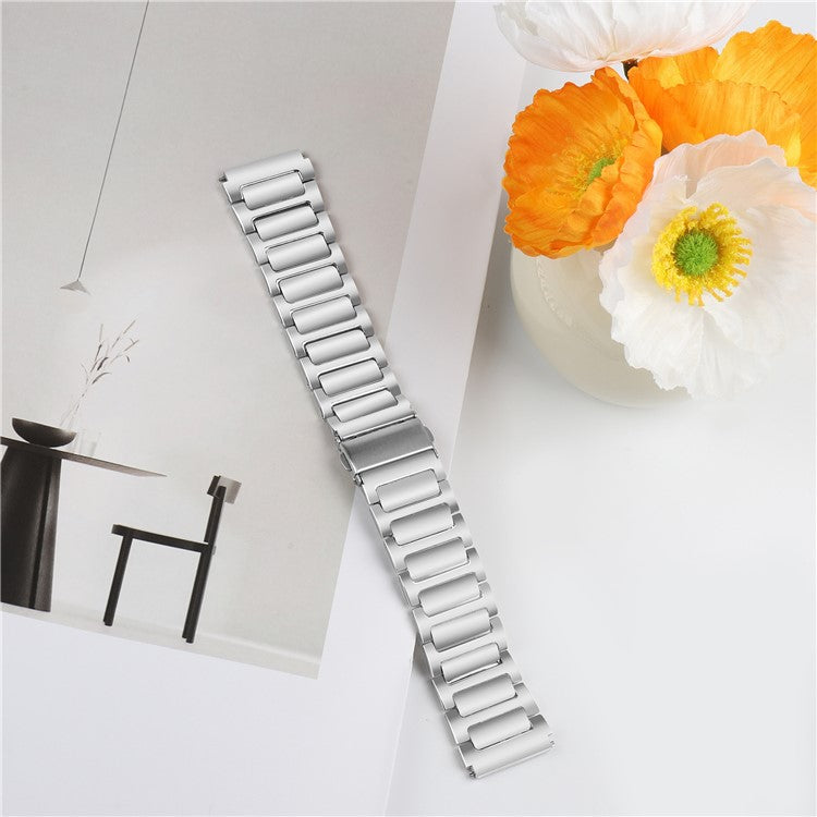 For Huawei Watch 4 / 4 Pro / GT 4 46mm Replacement Watch Strap 22mm Zinc Alloy Wrist Band - Silver