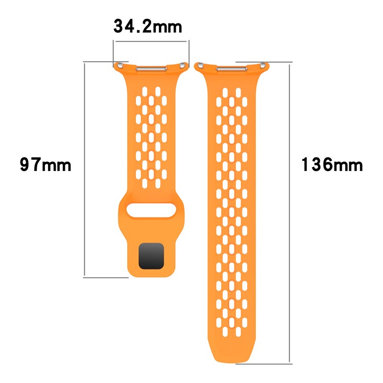For Samsung Galaxy Watch Ultra 47mm Fluororubber Watch Band Multiple Holes Breathable Strap - Green