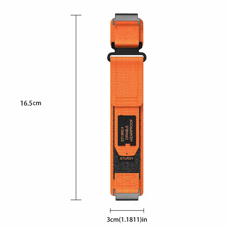 For Huami Amazfit T-rex Ultra Outdoor Sports Nylon Wrist Band Magic Tape Design Watch Strap - Grey