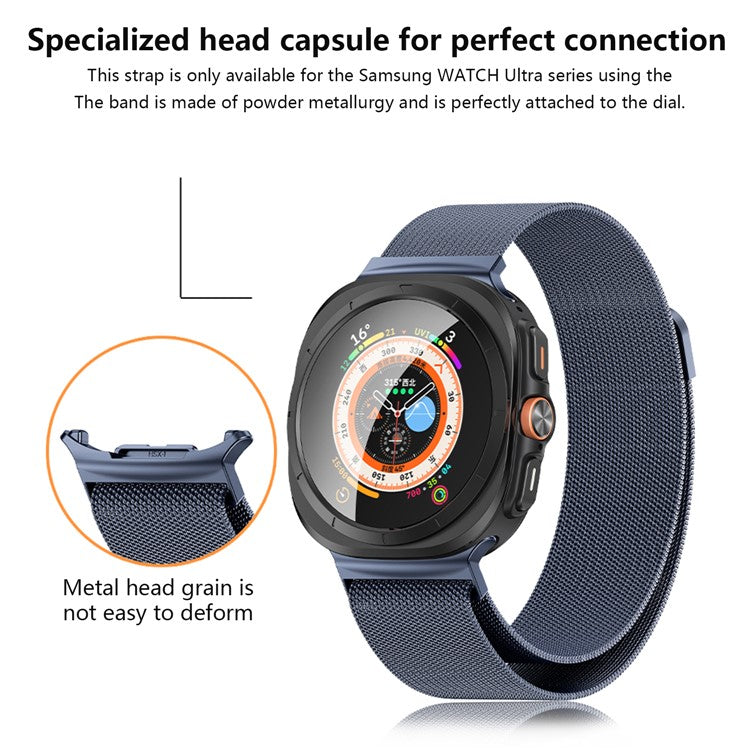 KALEBOL For Samsung Galaxy Watch Ultra 47mm Watch Band Magnetic Buckle Metal Milanese Wrist Strap - Colorful