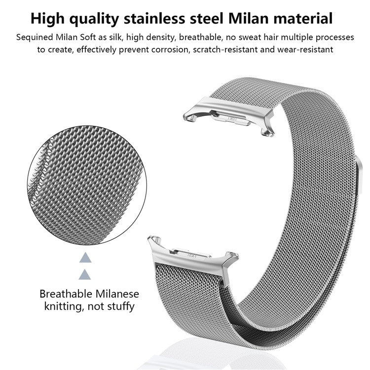 KALEBOL For Samsung Galaxy Watch Ultra 47mm Watch Band Magnetic Buckle Metal Milanese Wrist Strap - Colorful