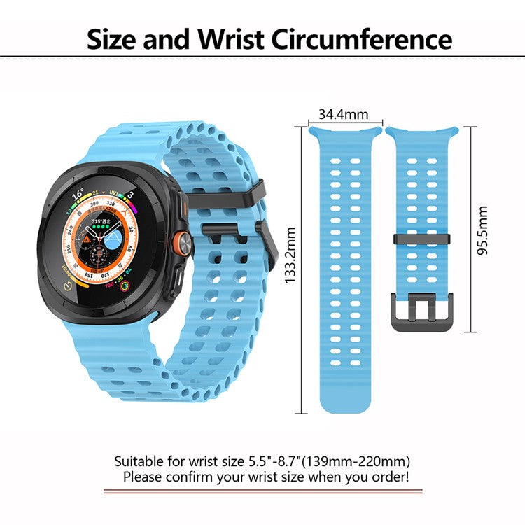 KALEBOL For Samsung Galaxy Watch Ultra 47mm Wrist Band Replacement Silicone Watch Strap - Wine Red