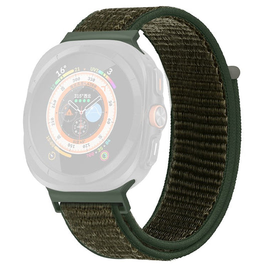 KALEBOL For Samsung Galaxy Watch Ultra 47mm Adjustable Braided Nylon Band Replacement Wrist  Strap - Army Green