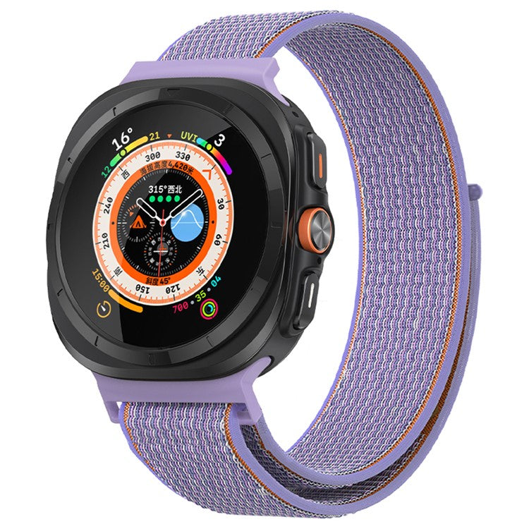 KALEBOL For Samsung Galaxy Watch Ultra 47mm Adjustable Braided Nylon Band Replacement Wrist  Strap - Purple