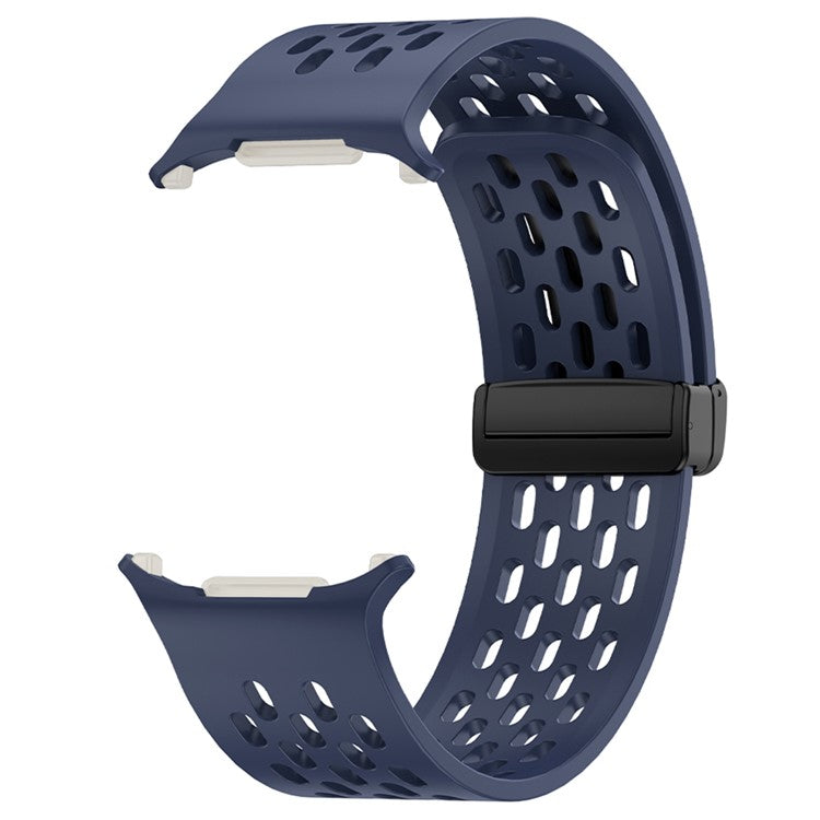 KALEBOL For Samsung Galaxy Watch Ultra 47mm Silicone Band Magnetic Replacement Strap - Navy Blue