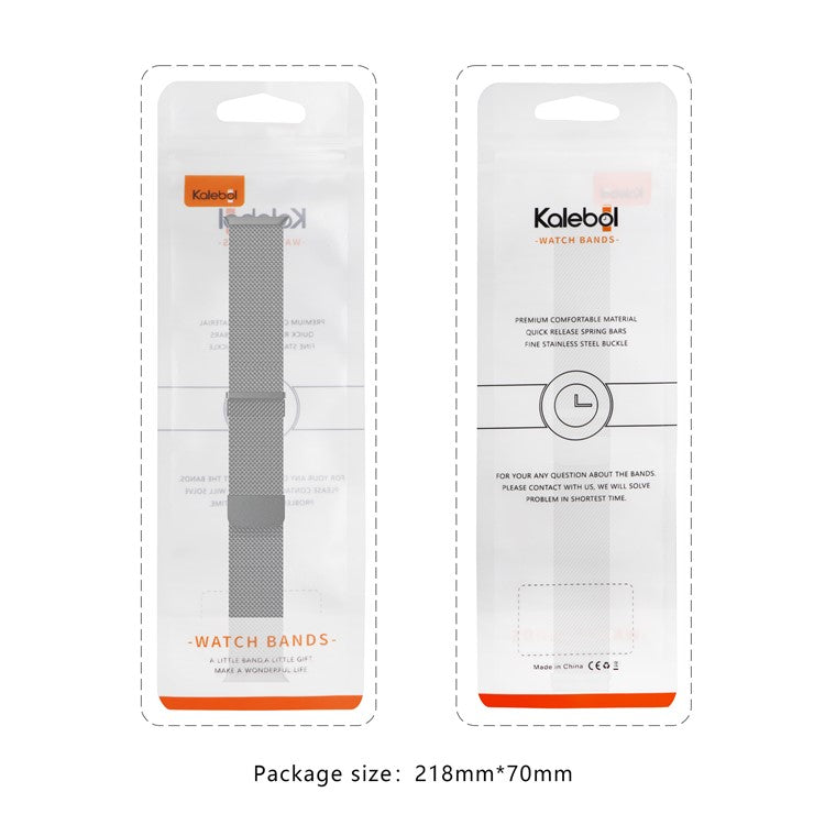 KALEBOL For Apple Watch Series 10 42mm / 9 8 7 41mm / SE (2023) SE (2022) SE 6 5 4 40mm / 3 2 1 38mm Milanese Mesh Strap Magnetic Watch Band - Gold