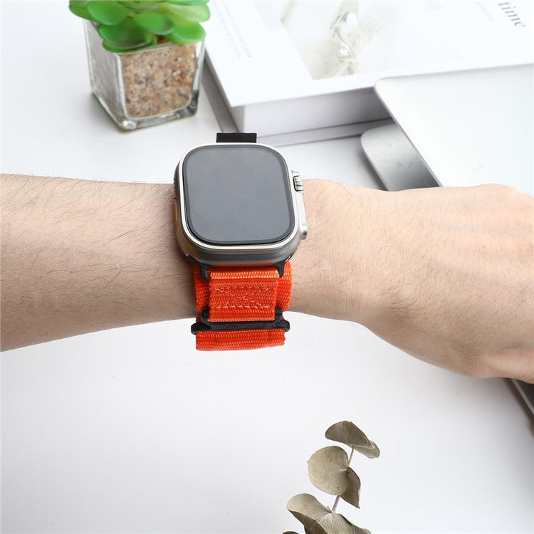 KALEBOL For Apple Watch 10 46mm / Ultra 2 / Ultra 49mm / 9 8 7 45mm / SE (2023) SE (2022) SE 6 5 4 44mm / 3 2 1 42mm Nylon Strap - Orange