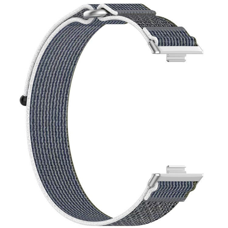 KALEBOL For Huawei Watch Fit 3 Watch Strap Breathable Nylon Sport Strap - Green+Grey