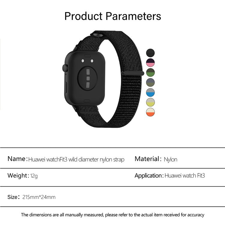 KALEBOL For Huawei Watch Fit 3 Watch Strap Breathable Nylon Sport Strap - Green+Grey
