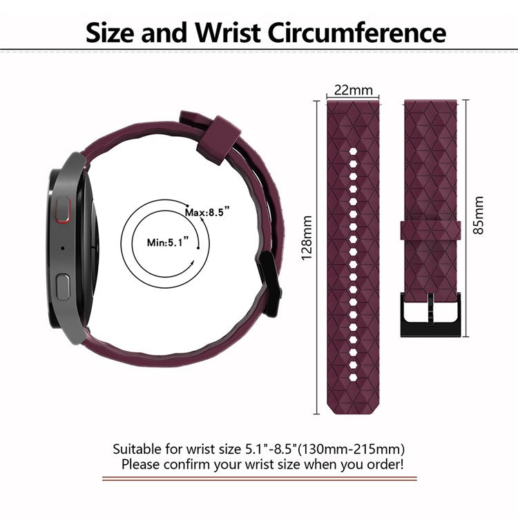 KALEBOL For Huawei Watch 4 / 4 Pro / GT 4 46mm Watch Band 22mm Football Pattern Silicone Strap - Grey