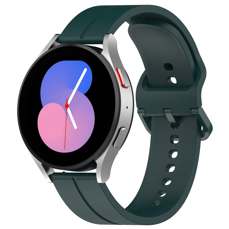 KALEBOL For Huawei Watch 4 / 4 Pro / GT 4 46mm Watch Strap 22mm Silicone Band  Groove Design - Midnight Green