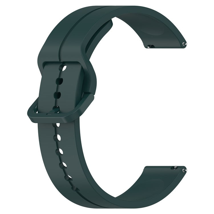 KALEBOL For Huawei Watch 4 / 4 Pro / GT 4 46mm Watch Strap 22mm Silicone Band  Groove Design - Midnight Green