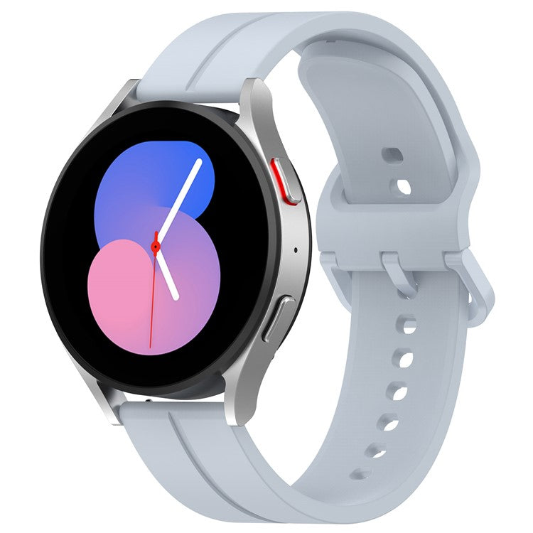 KALEBOL For Huawei Watch 4 / 4 Pro / GT 4 46mm Watch Strap 22mm Silicone Band  Groove Design - Baby Blue
