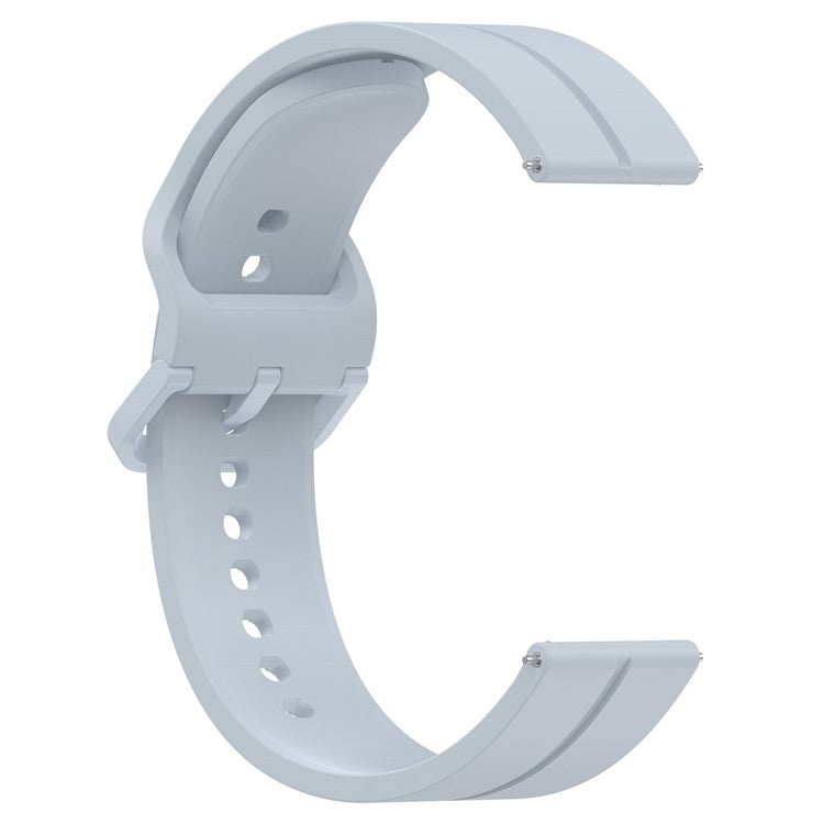 KALEBOL For Huawei Watch 4 / 4 Pro / GT 4 46mm Watch Strap 22mm Silicone Band  Groove Design - Baby Blue