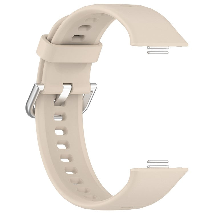 KALEBOL For Huawei Watch Fit 3 Watch Band Soft Silicone Adjustable Wrist Strap - Ivory White