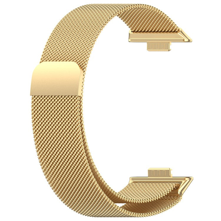 KALEBOL For Huawei Watch Fit 3 Milanese Stainless Steel Watch Band Magnetic Wrist Strap - Gold