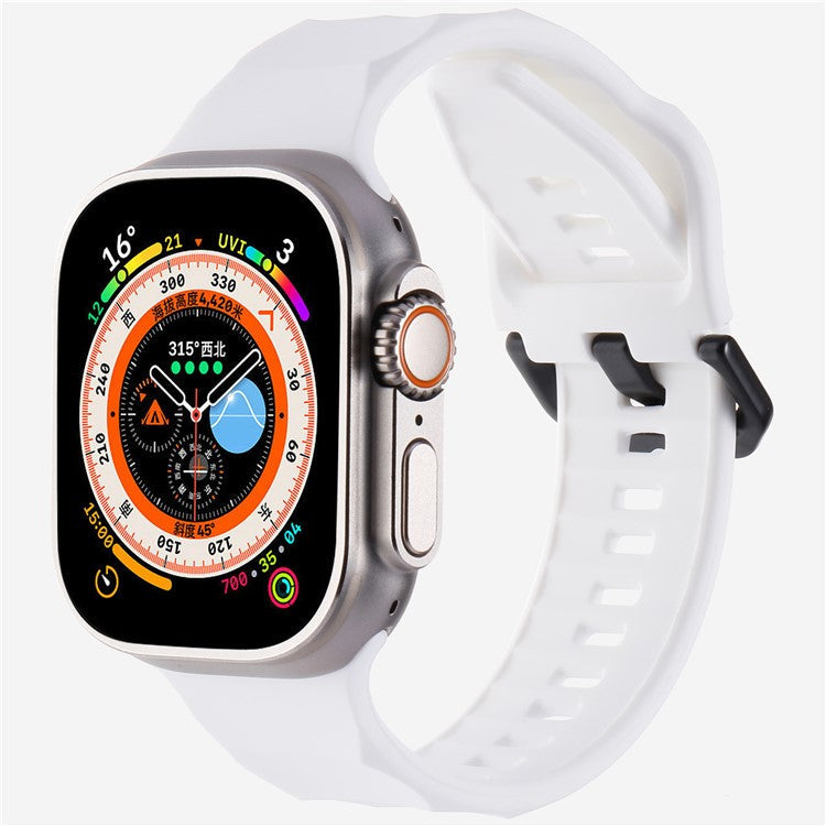 KALEBOL For Apple Watch Series 10 42mm / 9 8 7 41mm / SE (2023) SE (2022) SE 6 5 4 40mm / 3 2 1 38mm Watch Band Silicone Strap - White