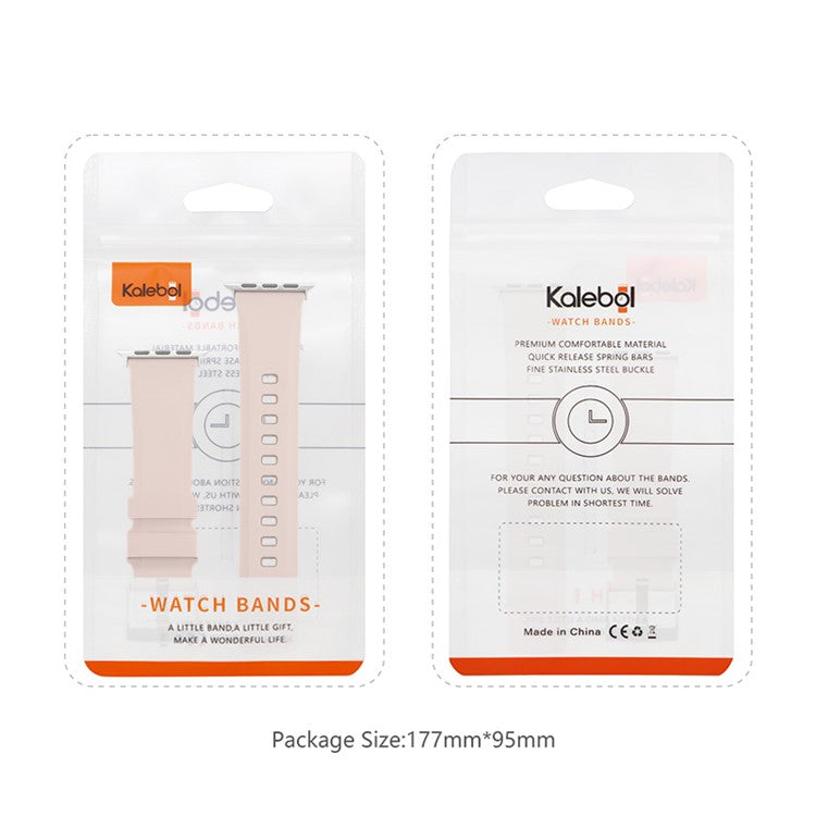 KALEBOL For Apple Watch Series 10 42mm / 9 8 7 41mm / SE (2023) SE (2022) SE 6 5 4 40mm / 3 2 1 38mm Watch Band Dual Color Silicone Strap - Fluorescent Green