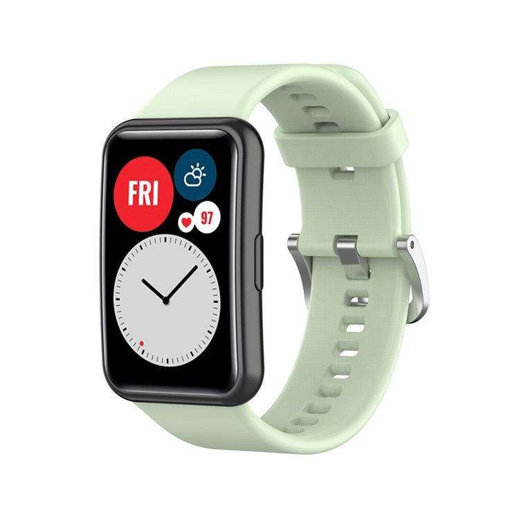 Soft Silicone Watch Strap for Huawei Watch Fit - Light Green