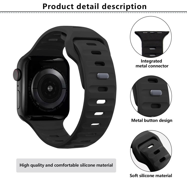 KALEBOL For Apple Watch Series 10 42mm / 9 8 7 41mm / SE (2023) SE (2022) SE 6 5 4 40mm / 3 2 1 38mm Watch Band Sports Silicone Strap - Yellow