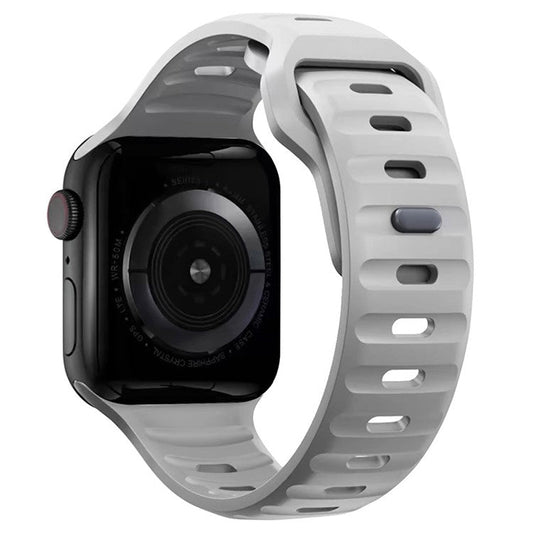 KALEBOL For Apple Watch Series 10 42mm / 9 8 7 41mm / SE (2023) SE (2022) SE 6 5 4 40mm / 3 2 1 38mm Watch Band Sports Silicone Strap - Fog Grey