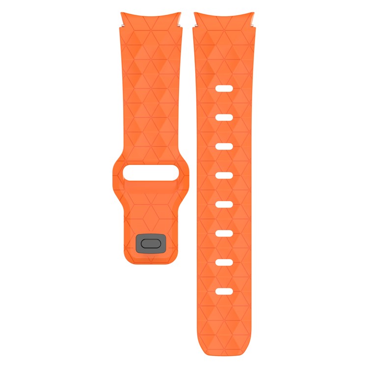 For Samsung Galaxy Watch FE 40mm / Watch6 / Watch6 Classic / Watch 5 / Watch 5 Pro Silicone Watch Band Football Pattern - Orange