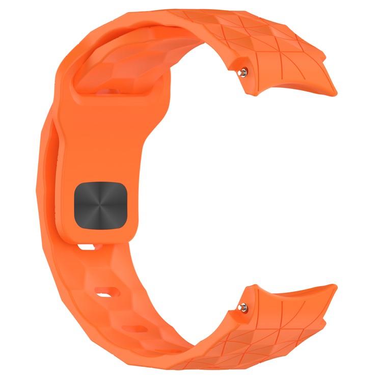 For Samsung Galaxy Watch FE 40mm / Watch6 / Watch6 Classic / Watch 5 / Watch 5 Pro Silicone Watch Band Football Pattern - Orange