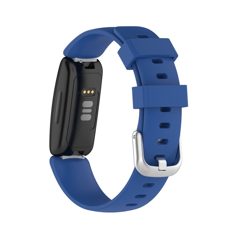 For Fitbit Inspire 2 TPE Smart Watch Replacement Strap [Size: S] - Dark Blue