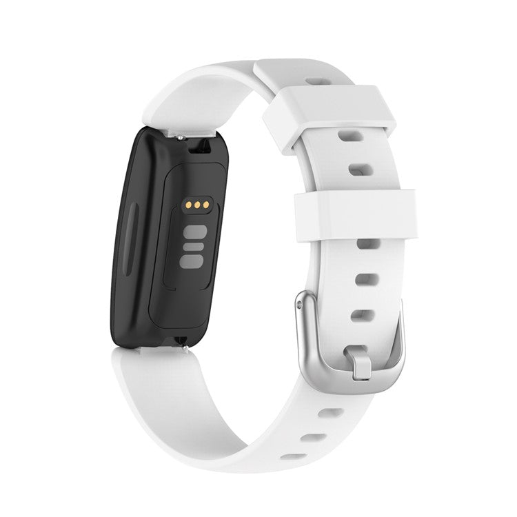 For Fitbit Inspire 2/Ace 3 TPE Smart Watch Replacement Strap [Size: L] - White