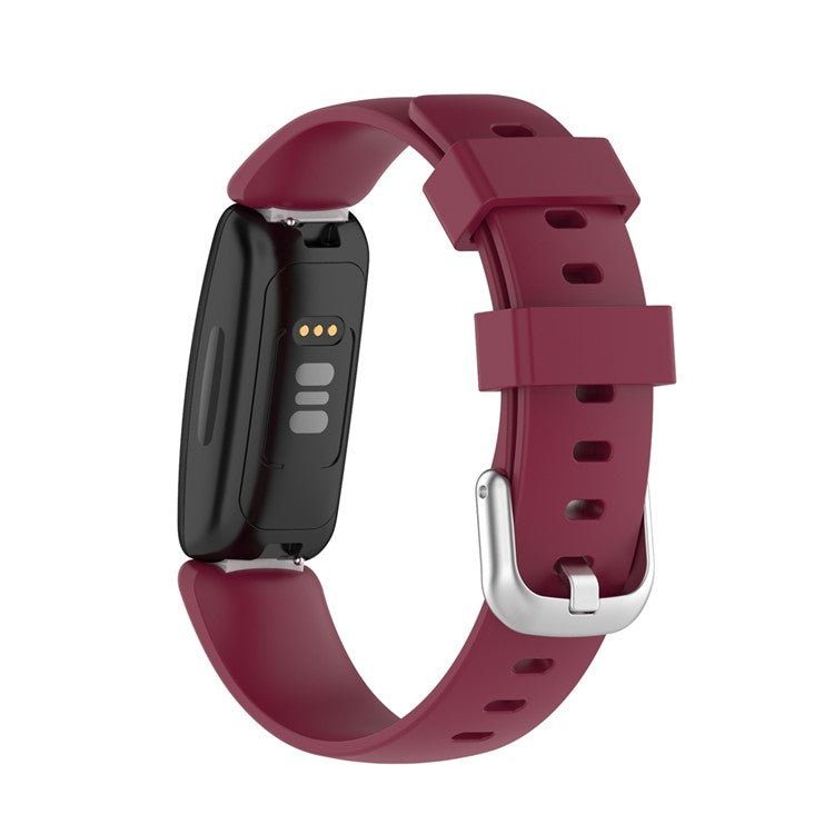 For Fitbit Inspire 2/Ace 3 TPE Smart Watch Replacement Strap [Size: L] - Wine Red