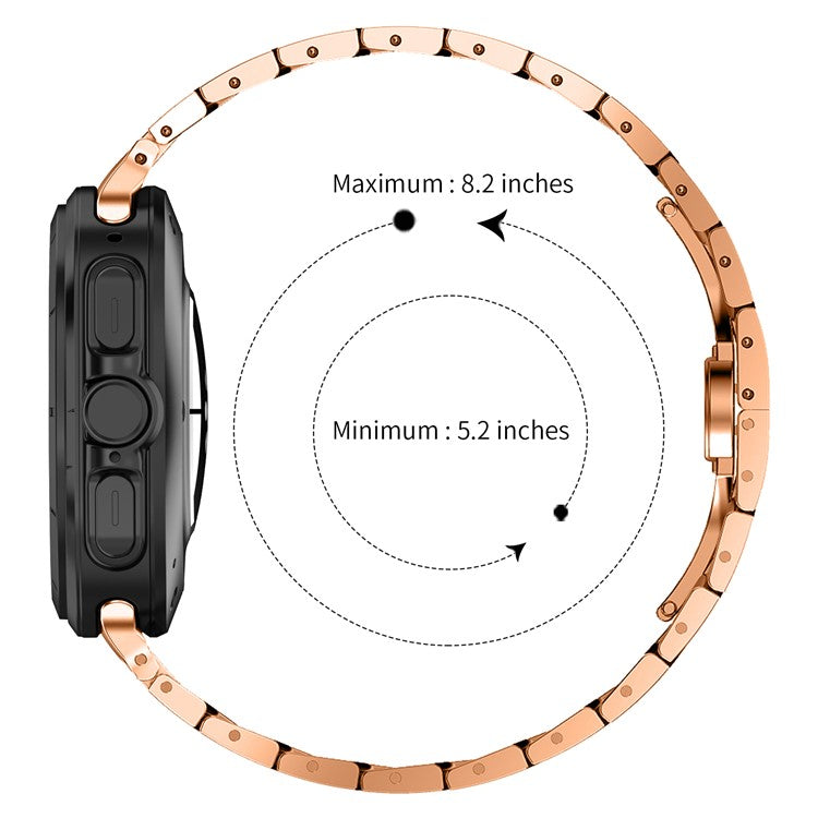 For Samsung Galaxy Watch Ultra 47mm Watch Bracelet Stainless Steel Watch Band - Rose Gold