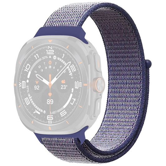 For Samsung Galaxy Watch Ultra 47mm Nylon Replacement Watch Band Magic Tape Loop Strap - Style R